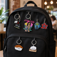 Porte-clés en émail personnalisé, porte-clés en alliage de zinc irrégulier, illustration de dessin animé, porte-clés avec logo, souvenir, étiquette de clé pour la promotion