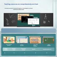 Salle de classe intelligente, tableau noir électronique nano intelligent, tableau vert pliable à glissière, enseignement multimédia tactile tout-en-un
