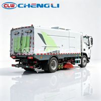 Camion balayeuse routière électrique pure Foton 12 tonnes, batterie CATL 162 kWh, lavage et balayage tout-en-un pour le nettoyage des routes