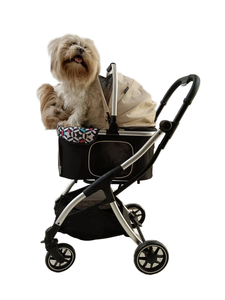 Çin'den toptan 268 havacılık alüminyum evcil hayvan arabası kediler köpekler için şok emilimi ile lüks katlanır Oxford bez sepet - Product Image 3