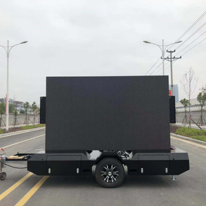 Lớn ngoài trời di động LED hiển thị bảng điều chỉnh quảng cáo Đăng Board trên Trailer với bánh xe cho bức tường Video màn hình - Product Image 3