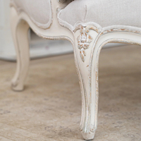 Fauteuil Rétro Français et Américain en Bois Massif, Tissu Doux, pour Salon, Balcon, Chaise de Loisirs Individuelle, Modèle Tigre