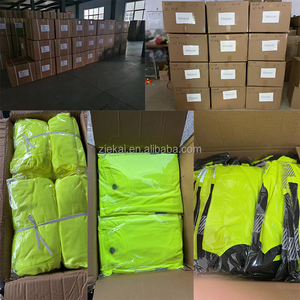 Gilet de sécurité réfléchissant à LED de classe 2 ANSI personnalisé en maille respirante en polyester 140 g/m² à manches courtes <span class=keywords><strong>pour</strong></span> les travaux de construction - Product Image 4