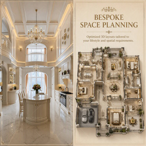 Service de dessins 3D néoclassiques pour toute la <span class=keywords><strong>maison</strong></span>, conception élégante de plafond rotund, solution personnalisée pour villa - Product Image 3