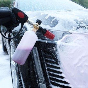 Pistolet de lavage haute pression manuel Stim Foam avec bouteille en plastique de 1000 ml et 5 buses pour lavage de voiture - Product Image 2