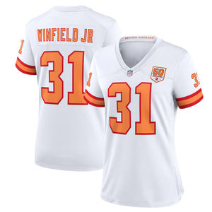 เสื้อฟุตบอลอเมริกันทีมทีมปัมปาเบย์ ฤดูกาลที่ 50 ปี 2025 สำหรับผู้หญิง ปักโลโก้ ชุดกีฬา ระบายอากาศได้ดี สำหรับผู้ใหญ่ - Product Image 6