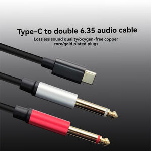 <span class=keywords><strong>2</strong></span>ピンコネクタオーディオYケーブルスプリッター6.35mmモノラルオスプラグPVCジャケット光ファイバーケーブルDVDプレーヤー用4K解像度 - Product Image 2