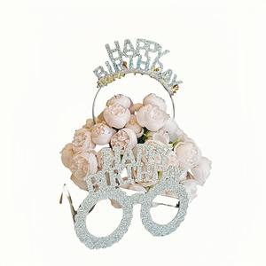 ที่คาดผมวันเกิดลายฮันนี่แอนด์สวีทเนส แว่นตาประดับกลิตเตอร์ ของตกแต่งปาร์ตี้สำหรับเด็กในงานฉลองวันเกิด - Product Image 3