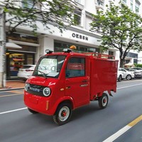Tricycle Électrique Mini Camionnette de Livraison de Marchandises Fermée 1500 W, Véhicule à 4 Roues Entièrement Fermé pour Livraison de Cargaison Adultes