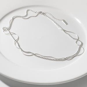 Collar de Plata de Ley S925 con Gato Blanco de Moda y Perla Irregular, Accesorio de Cuello Dulce y Personalizado, Y01098 - Product Image 4