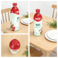 1L Jus Crabapple Murni 100% Tanpa Bahan Tambahan, GI Rendah, Minuman Buah Sehat dalam Botol, Grosir OEM