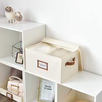 Boîtes de rangement pliables en tissu avec couvercles et porte-étiquettes Cubes d'organisation pour une gestion efficace du stockage