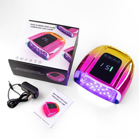 Lampe à ongles UV LED sans fil rechargeable 96W blanche à double lumière avec minuterie 10s/30s/60s/99s pour salon de manucure et nail art