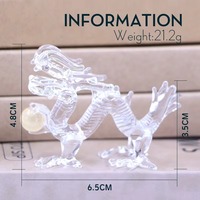 Figurine d'animal dragon oriental en verre soufflé artisanal de Murano, décoration d'intérieur de style chinois