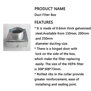 Ống Thép Mạ Kẽm <span class=keywords><strong>HVAC</strong></span> Với Màn Hình Lọc - Product Image 3