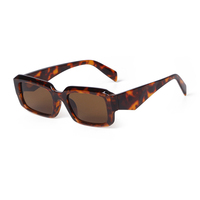Lunettes de soleil unisexes de luxe, design classique, montures rectangulaires noires, petites, verres PC anti-UV et anti-radiation