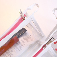 Sac d'emballage de stylo d'étui de papeterie de crayon de prix bas avec le PVC en plastique de tirette adapté aux besoins du client