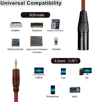 Câble audio équilibré Yinyu AC086P XLR mâle vers TRS 3,5 mm pour smartphone, ordinateur portable, mixeur, enregistrement