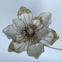 Nouvelles décorations de Noël 2026 pour sapin et couronne, fleurs de Noël, fleurs artificielles, poinsettia artificiel