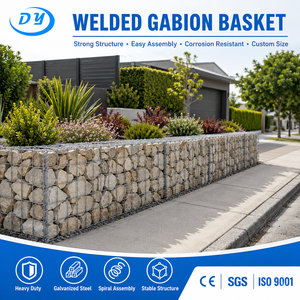 Panier en treillis métallique pour mur en gabion paysager, gabion <span class=keywords><strong>cube</strong></span> 55x55x55cm - Product Image 1