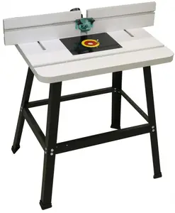 Sistema de mesa de enrutador de soporte de acero resistente y fácilmente ajustable para un enrutamiento de precisión