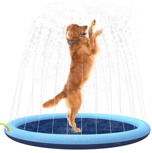 Kangdarpet Wholesale Summer Round Dog <b>Cooling</b> Sprinkler Pad with Adjustable Flow Control & Stand - Outdoor <b>Pet</b> Water Play <b>Mat</b> - Product Image 2