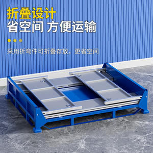 ตู้คอนเทนเนอร์เหล็กพับได้ Butterfly Intent ขนาด 700 ลิตร แบบซ้อนได้ พร้อมช่องสำหรับรถยก ผลิตจากโลหะผสมสังกะสีเคลือบผง ประกอบสำเร็จ - Product Image 4