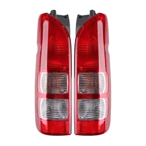 GELING for 2005-2014 Toyota Hiace Commuter Van Bus Tail Lamp Light Red Clear Pair