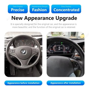 จอ LCD ดิจิตอลสำหรับรถยนต์ BMW ซีรีส์ 5 รุ่น E60 E61 E63 ปี 2004-2009 แผงหน้าปัดมาตรวัดความเร็วแบบดิจิตอล จอแสดงผลเสมือนจริง ระบบ Linux - Product Image 3
