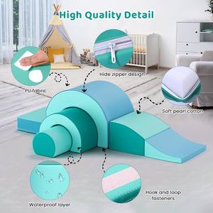 5 Piezas de Muebles de Espuma para Gatear y Escalar, Bloques y Túnel Plegables para Niños Pequeños, para Actividades de Escalada en Interiores - Product Image 6