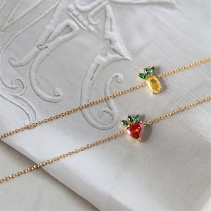 Dainty Gold Fruit <b>Cute</b> Accessories Jewelry <b>Bracelet</b> Zircon <b>Bracelets</b> Women - Product Image 3