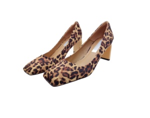 Bombas de punta cuadrada de alta calidad para mujer Estilo de moda para todas las estaciones Hecho de caucho + Material de PU - Product Image 1