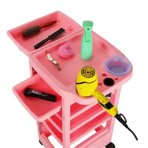 Wholesale Hair Storage Cart Salon Storage Organizer Pink Beauty Salon Trolley With Drawers