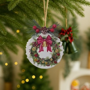 Santa Bottle Cap Accessories Christmas <b>Tree</b> DIY Handmade Metal Plastic Pendant Wholesale European and American Style - Product Image 1