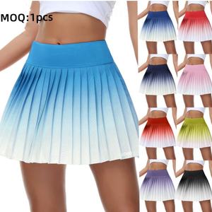 Faldas de <span class=keywords><strong>Tenis</strong></span> y Bádminton Aoyema Personalizadas para <span class=keywords><strong>Mujer</strong></span>, Ropa Deportiva de Alta Calidad con Degradado de Color, de Secado Rápido, Cintura Alta y Plisadas - Product Image 3