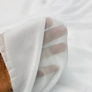 Mousseline de soie blanche pour la couture au mètre, tissu en mousseline de soie douce et mate pour robes de mariée, décoration, robes, douce et mate Premium - Product Image 1