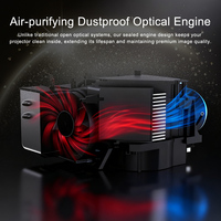 Mini-projecteur LCD certifié Google TV P20 GTV 2 Go 8 Go Android 13 Prise en charge 4K Prêt pour la 3D WiFi 6 BT5.2 Stéréo HIFI Portable 500