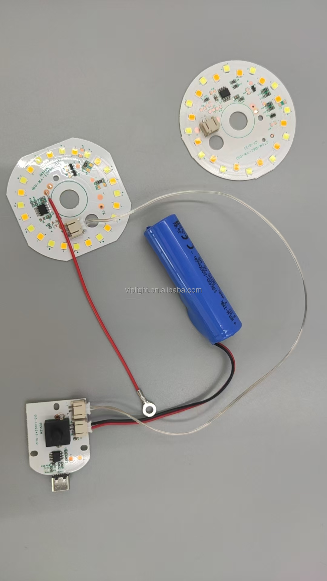 rechargeable led lamp circuit module with dimmer