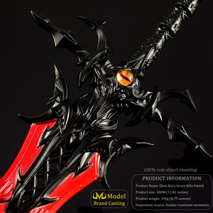 Espada Qisha de película <span class=keywords><strong>Soul</strong></span> Land de 30CM, adorno de Metal completo, diseño de doble cara única, espada de juguete coleccionable para juegos, espada samurái - Product Image 2
