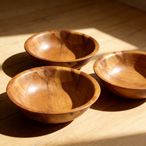 Tazones Redondos de Bambú, Ligeros, Sostenibles, Ecológicos, Artesanías, Logotipo Personalizado para Ensaladas, Sopas, Vajilla para el Hogar, Hotel - Product Image 4