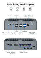 Mini PC sin Ventilador, Totalmente de Aluminio, Intel Core I7 1255U, DDR5, Triple Pantalla 4K, DP, HD, Tipo C 2, 10GbE SFP+, 4 LAN 2.5G, Enrutador Suave