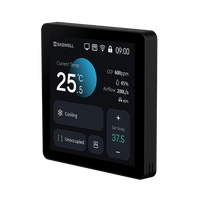 Écran couleur carré de 4 pouces, panneau HMI industriel à économie d'énergie, affichage tactile dédié à la calibration du flux d'air, BACnet Modbus