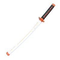 Espada de Juguete de Bambú de Anime Demon Slayer Kochou Shinobu, Disponible en Stock, Bajo Precio, S White Saya Cosplay, 26'', Unisex
