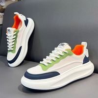 Nouvelles baskets décontractées blanches pour hommes, en maille respirante de haute qualité, tendance, polyvalentes, basses, confortables et rehaussantes