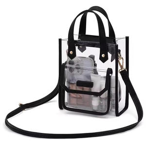 Pvc <b>Clear</b> Crossbody <b>Bag</b> With Front Pocket Waterproof Transparent Messenger Shoulder <b>Bag</b> Women Stadium Approved Small <b>Clear</b> Purse - Product Image 1