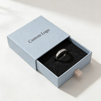 Boîte de luxe en gros pour bijoux, boîte à tiroir pour bagues, boîte en papier personnalisée pour bijoux, boîte cadeau pour boucles d'oreilles et bagues