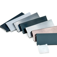 Plinthe Moderne en Alliage d'Aluminium Brossé Or Noir Blanc pour Cuisine et Hôtels - Durable et Résistant à l'Eau