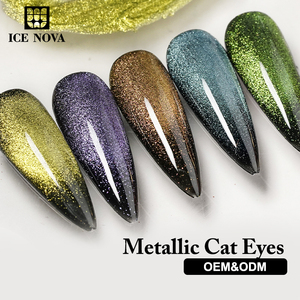 ICE NOVA Metallic Cat Eye Gel Polish El más nuevo 9D 5D 12 colores Hema/Tpo/Hpma Free Soft UV/LED Gel Diamond Flash Effect con etiqueta - Product Image 3