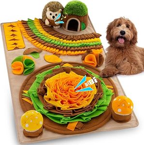 Pet Snuffle <b>Mat</b> for Dogs Hedgehog Puzzle Toy <b>Large</b> Sniffing <b>Mat</b> with Squeaky Mushrooms Portable Indoor/Outdoor Digging <b>Mat</b> - Product Image 1