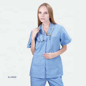 Divise Ospedaliere <span class=keywords><strong>Blu</strong></span> per Donne, 100 Set di Camici per Infermiere in Poliestere/Cotone Twill, Traspiranti e Confortevoli, Personalizzabili per Personale Medico - Product Image 1